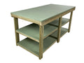 Wooden UniMDF Top Workbench Depth-4ft With Double Shelf