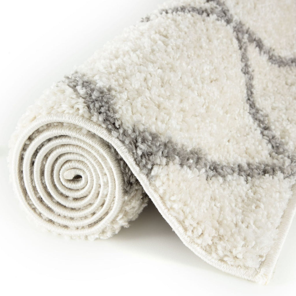 Moroccan Ivory Shaggy Rug | 500
