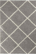 Moroccan Grey Shaggy Rug | 510