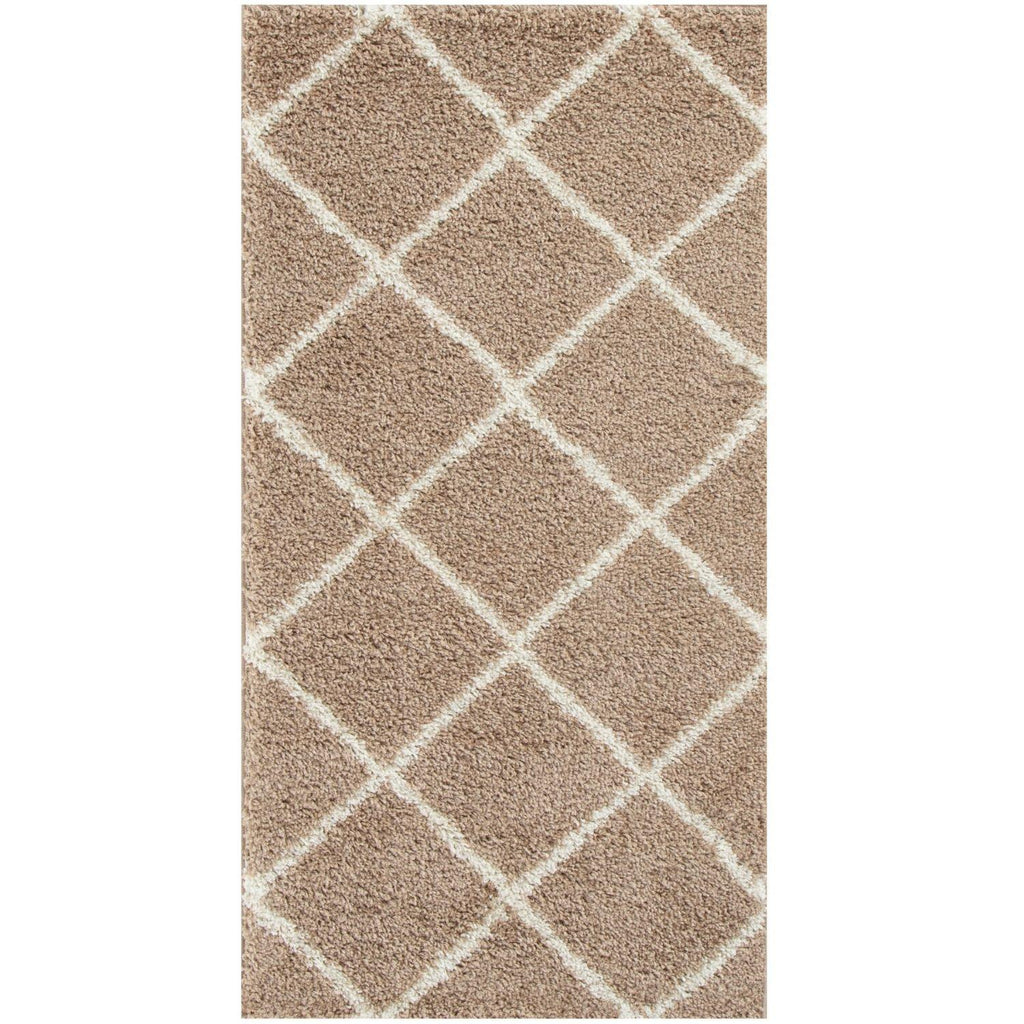 Moroccan Beige Shaggy Rug | 520