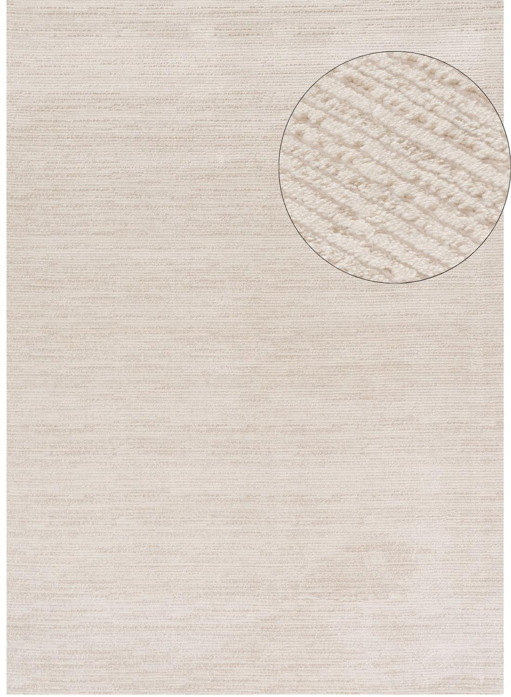 Carmel Cream-Beige Striped Rug | 6010