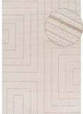 Carmel Cream-Beige Geometric Rug | 6040