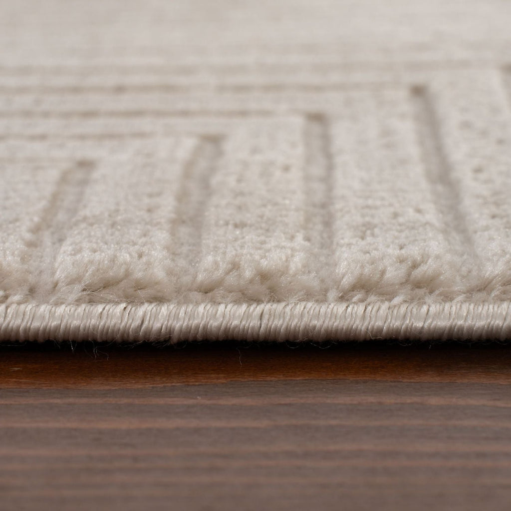Carmel Beige-Cream Geometric Rug | 6050