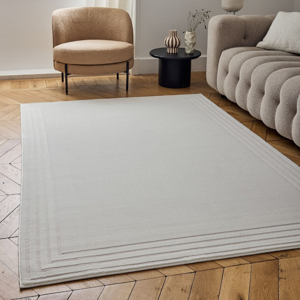 Carmel Cream Bordered Rug | 6060