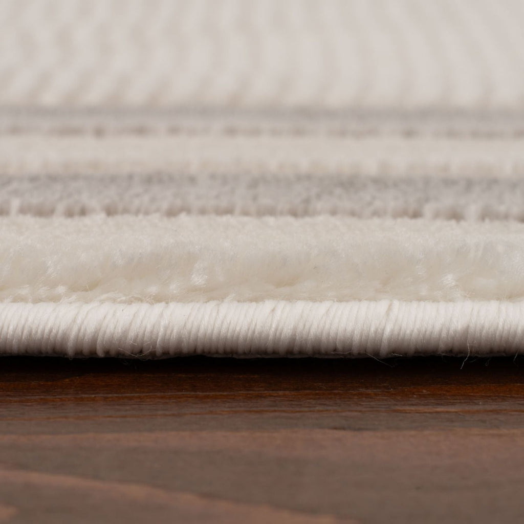 Carmel Cream-Grey Bordered Rug | 6060