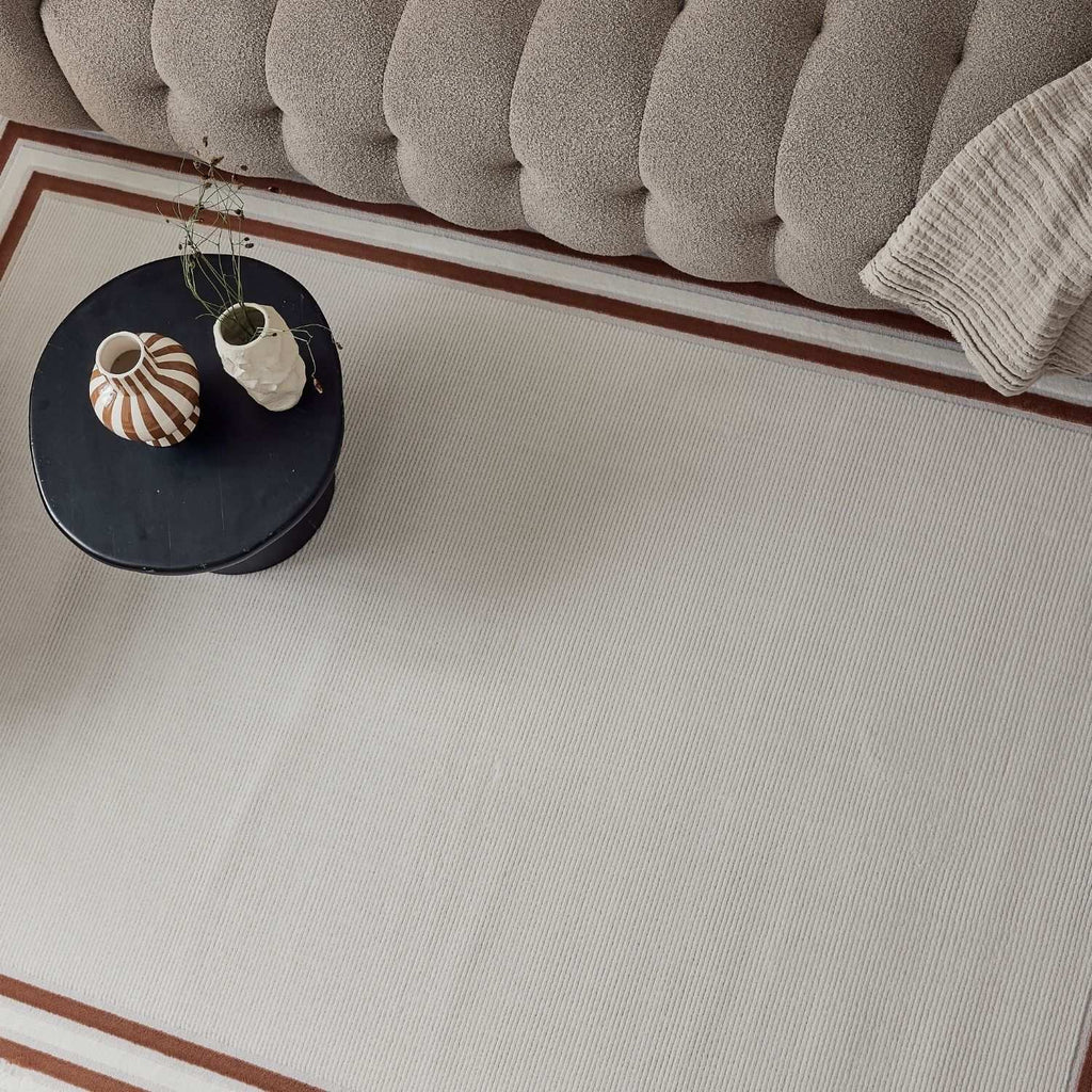 Carmel Cream-Terra Bordered Rug | 6060