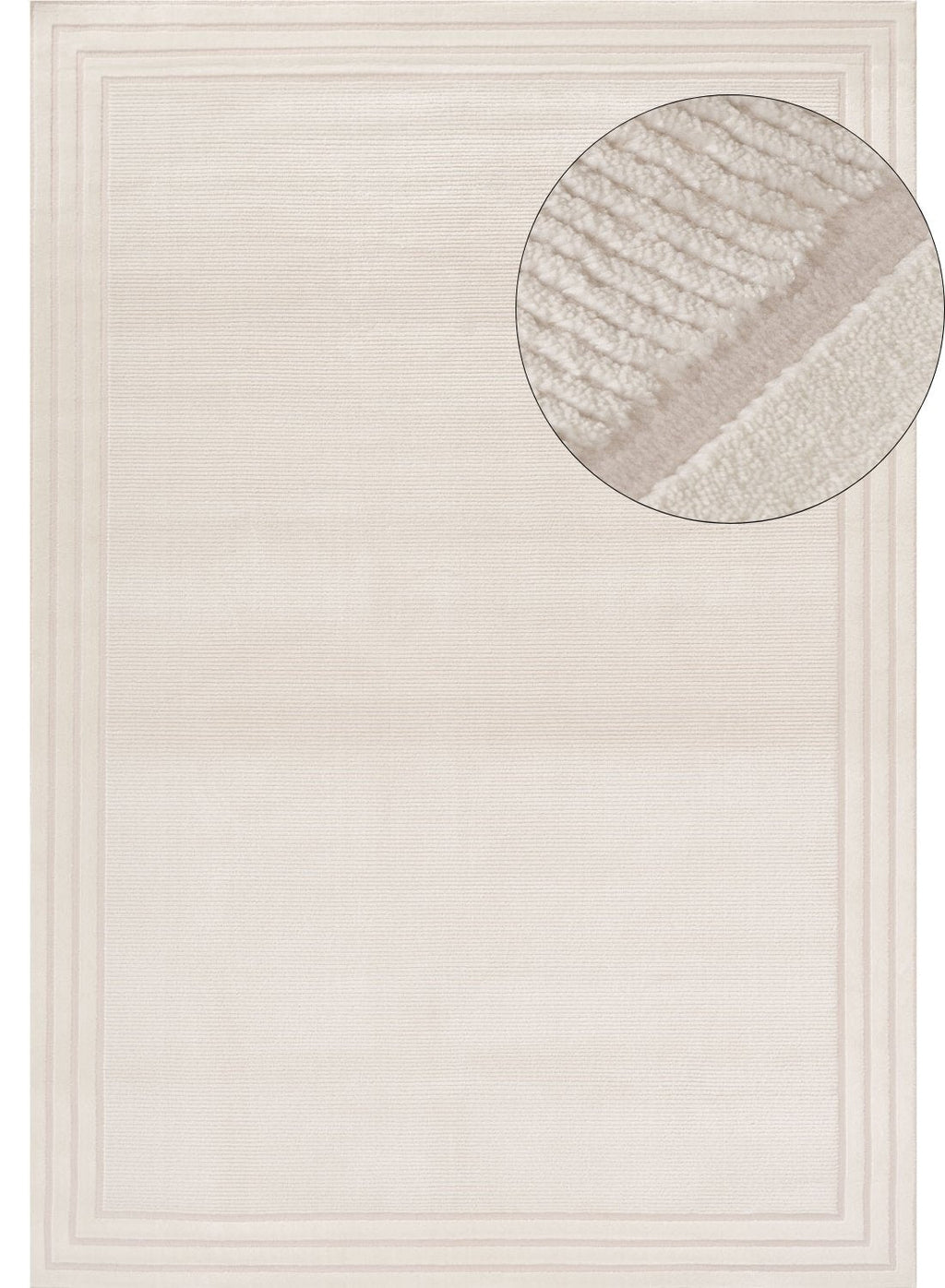 Carmel Cream Bordered Rug | 6060
