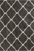 Moroccan Dark Grey Shaggy Rug | 740