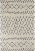 Moroccan Ivory Grey Shaggy Rug | 900