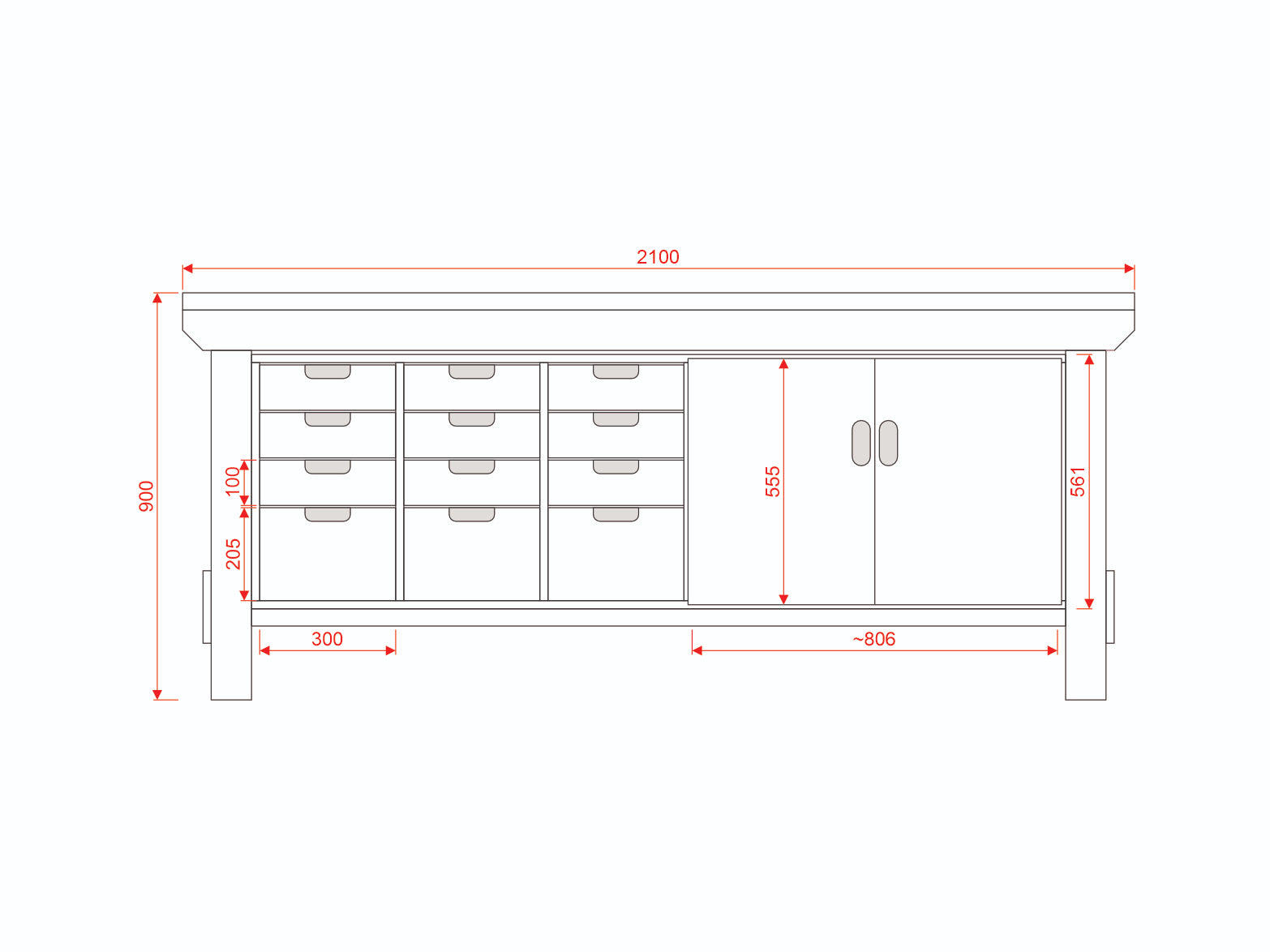 Acorn Heavy-duty Cupboard Workbench (V.1)