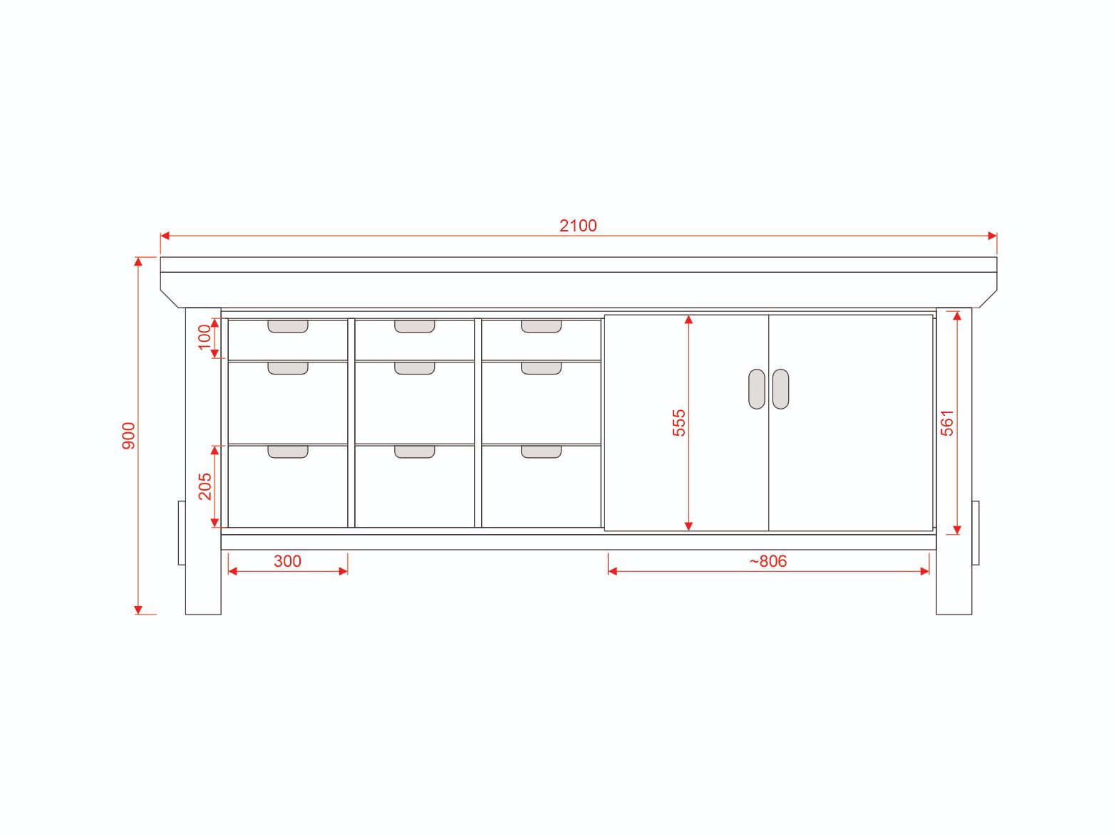 Acorn Heavy-duty Cupboard Workbench (V.2)