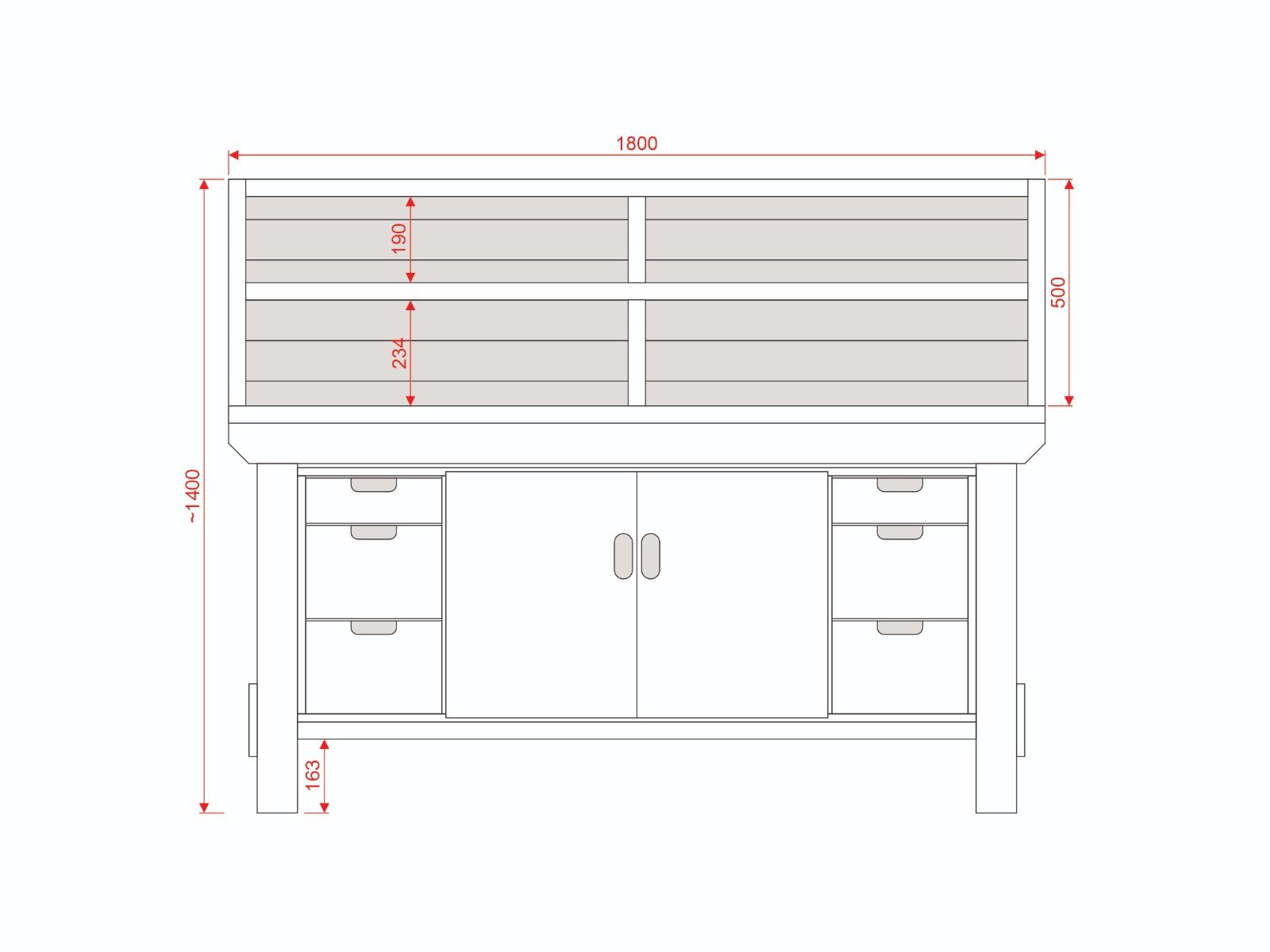Acorn Heavy-duty Cupboard Workbench (V.3)
