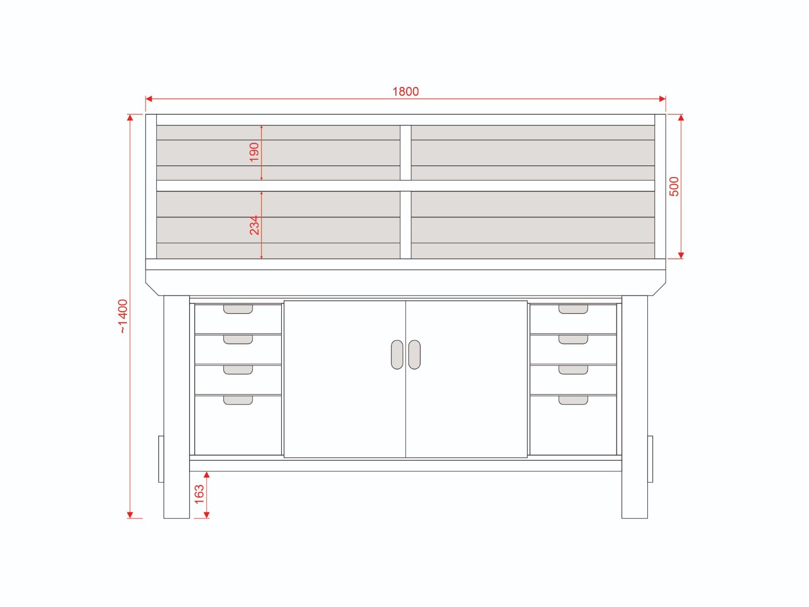 Acorn Heavy-duty Cupboard Workbench (V.4)