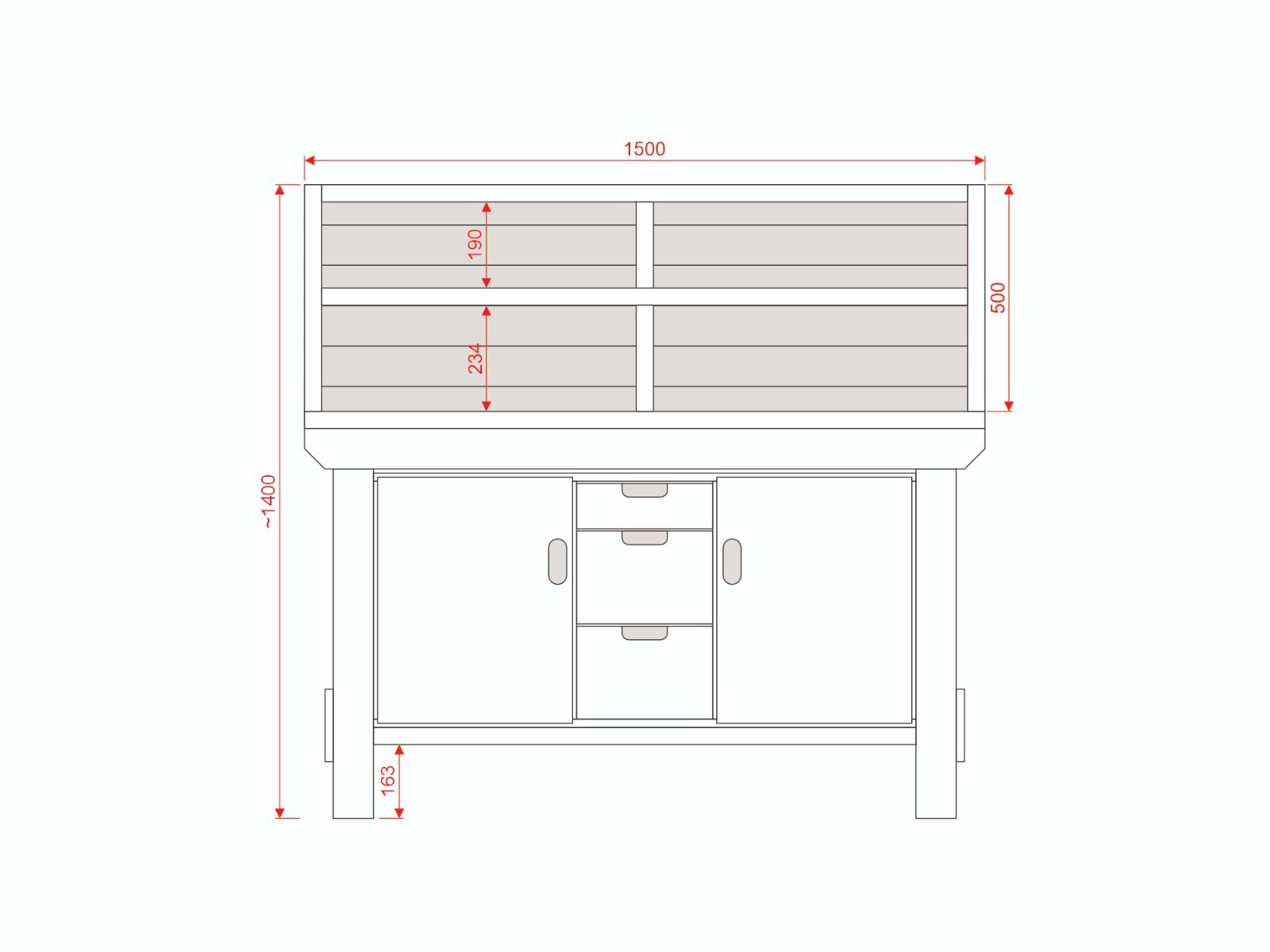 Acorn Heavy-duty Cupboard Workbench (V.5)