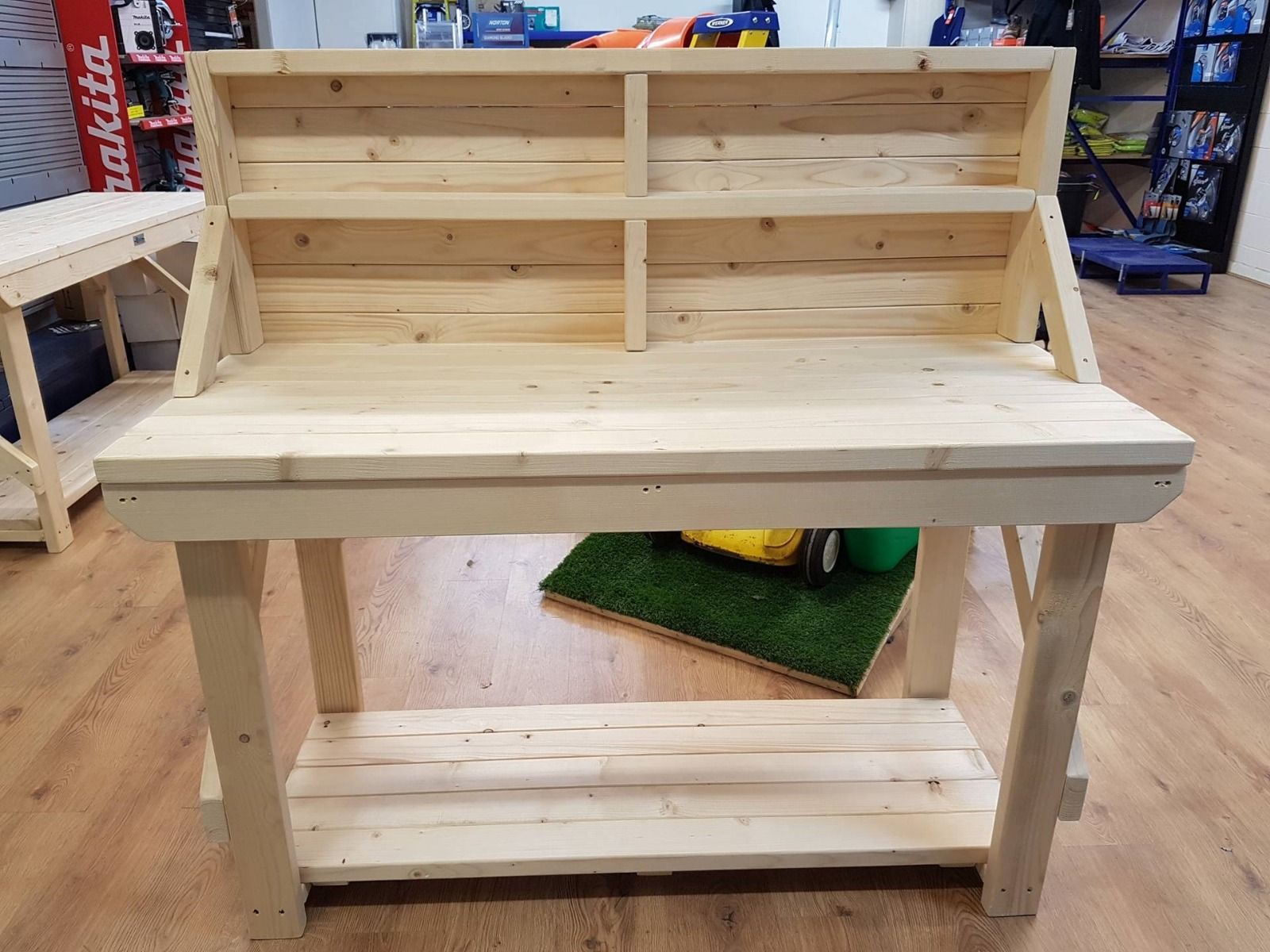 Acorn Wooden Workbench With Back Panel