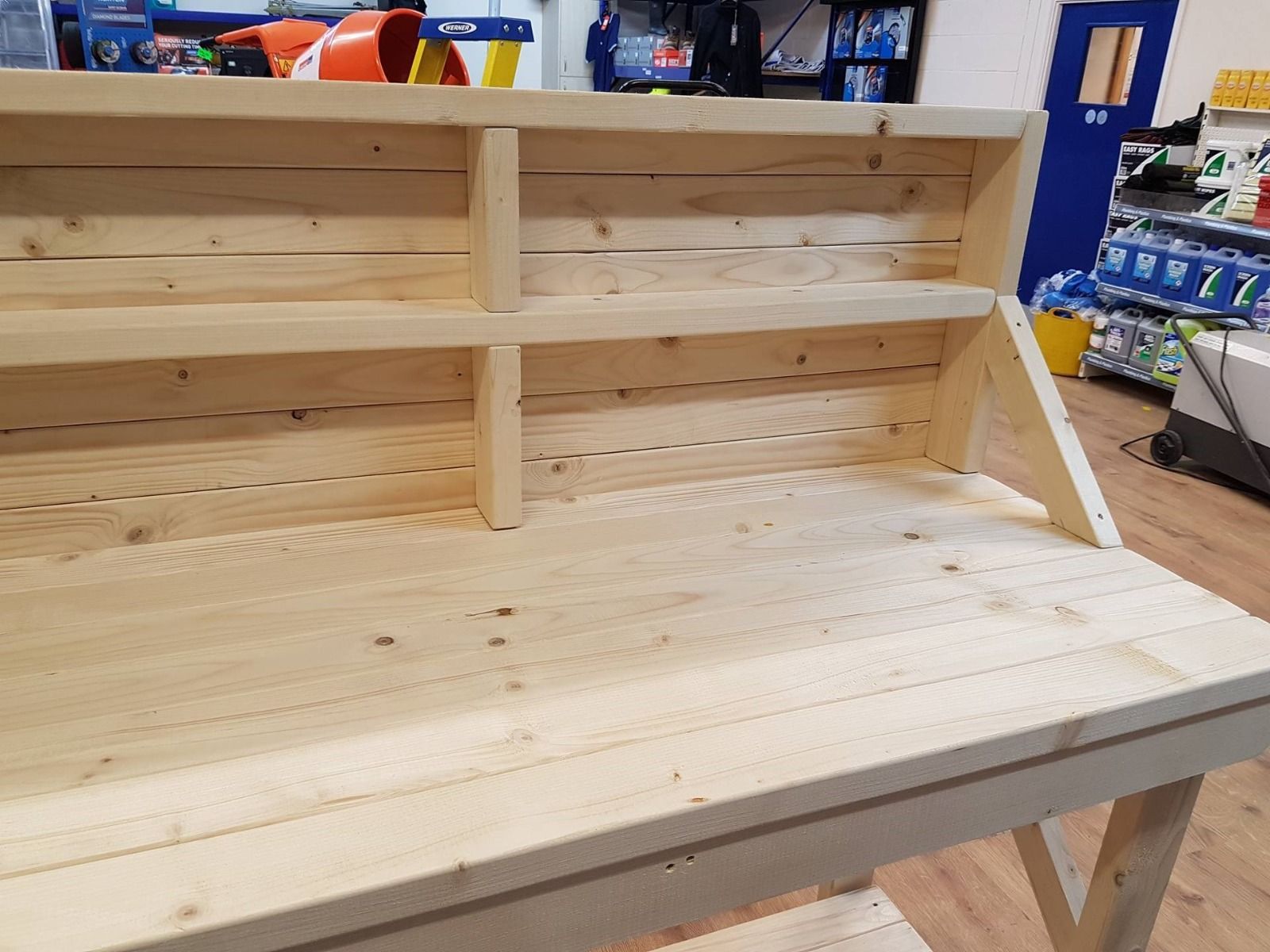 Acorn Wooden Workbench With Back Panel