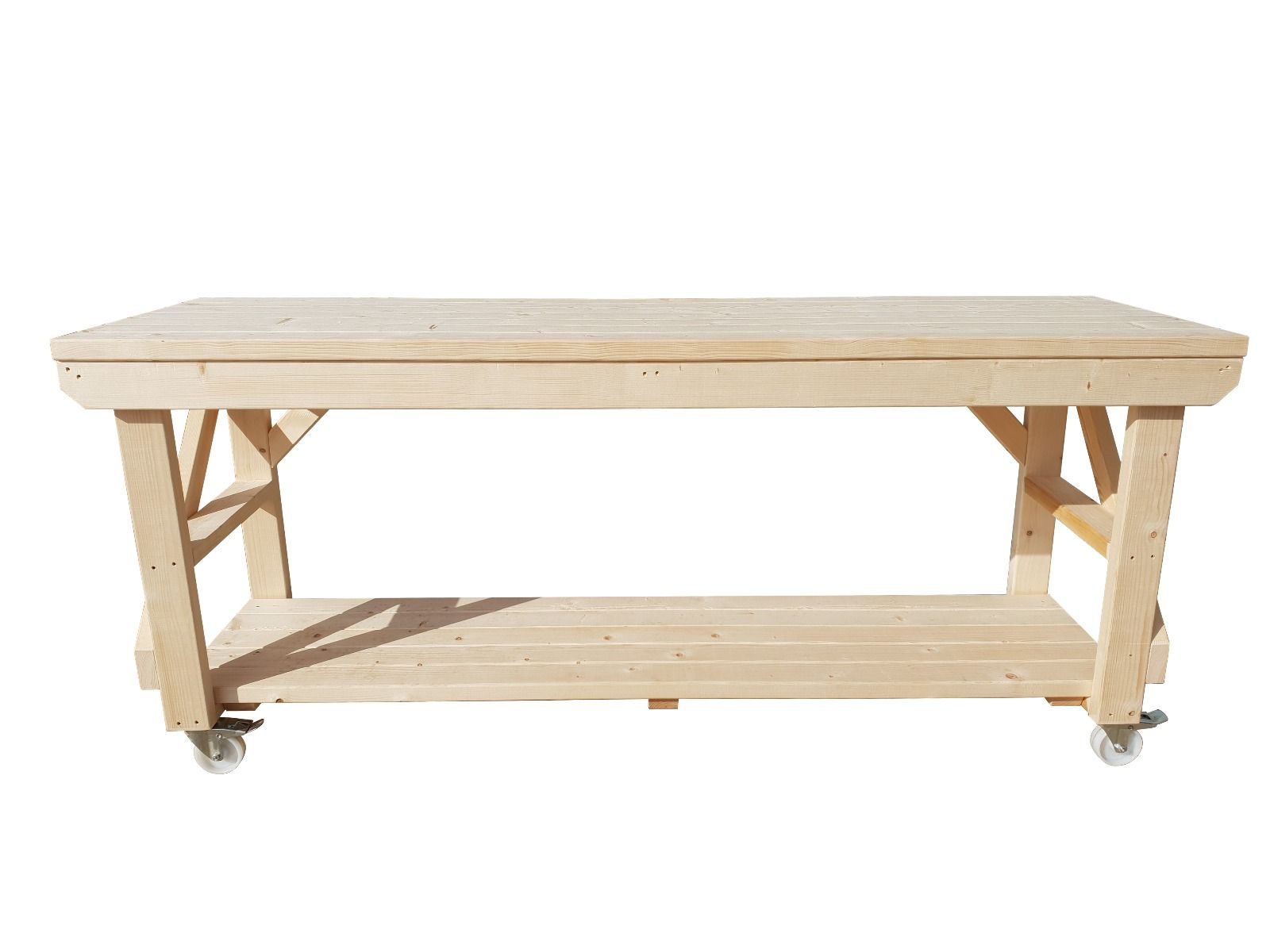 Acorn Wooden Workbench With Wheels
