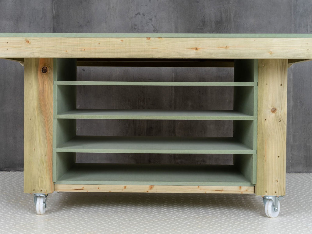 Art/craft table, project workbench with storage V.1.