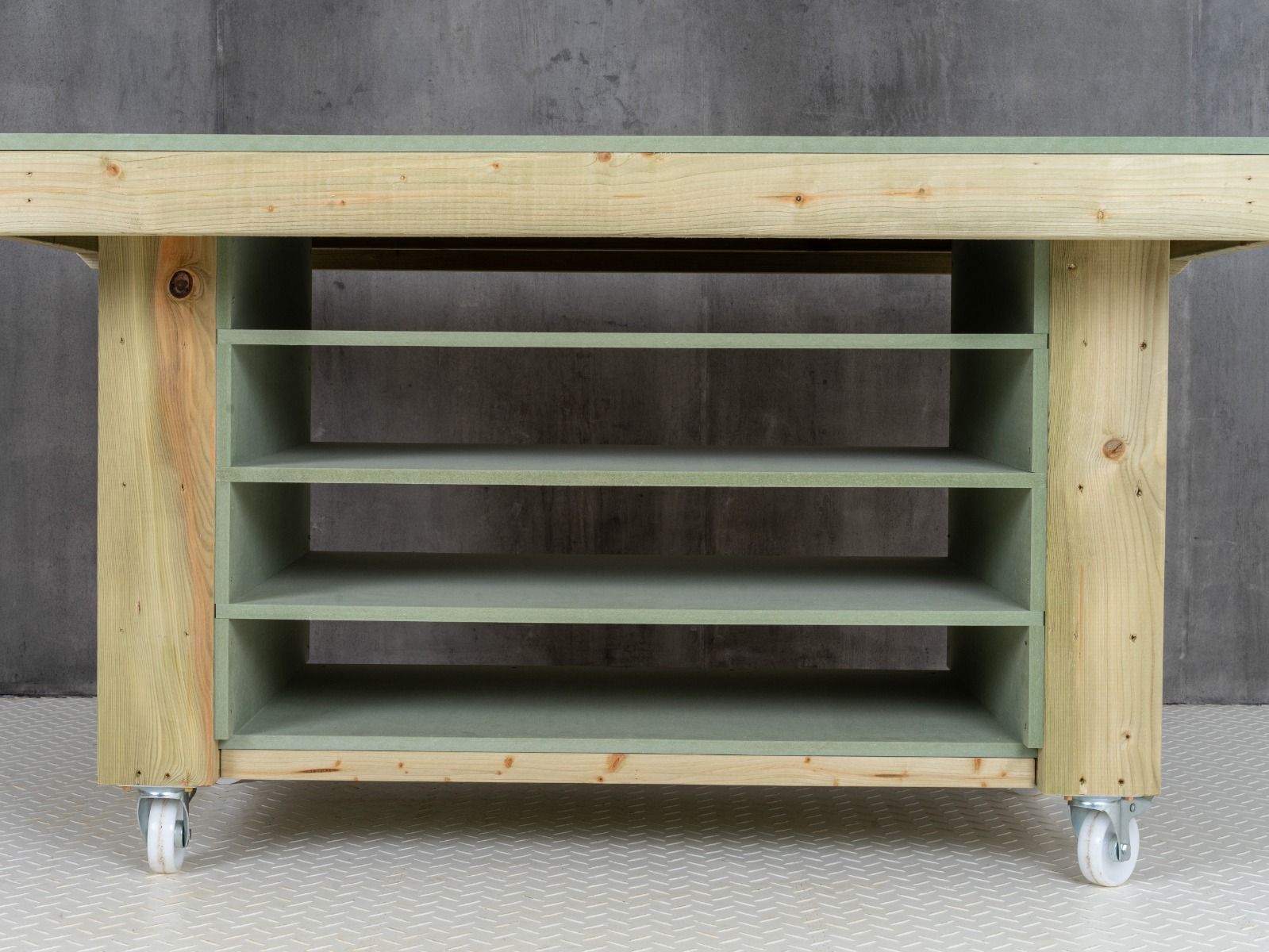 Art/craft table, project workbench with storage V.1.