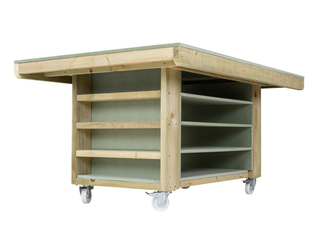 Art/craft table, project workbench with storage V.1.