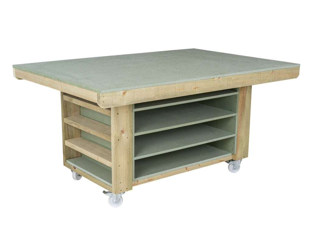 Art/craft table, project workbench with storage V.1.