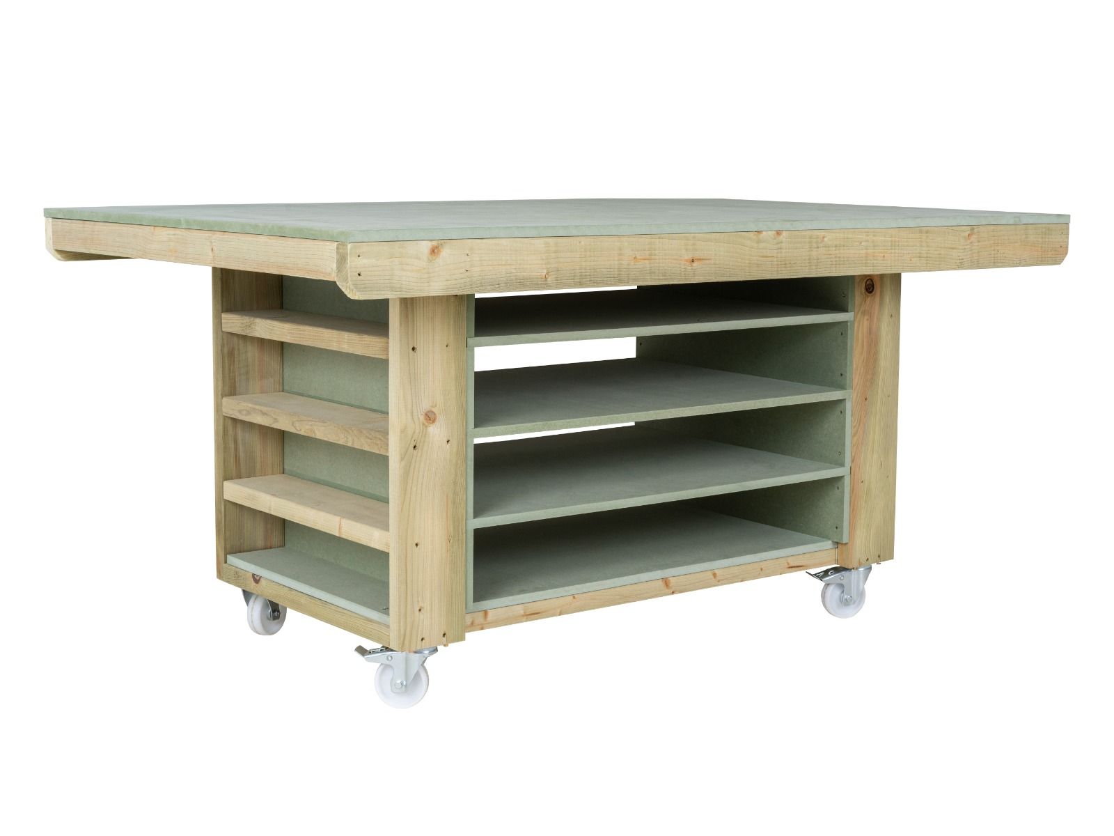 Art/craft table, project workbench with storage V.1.
