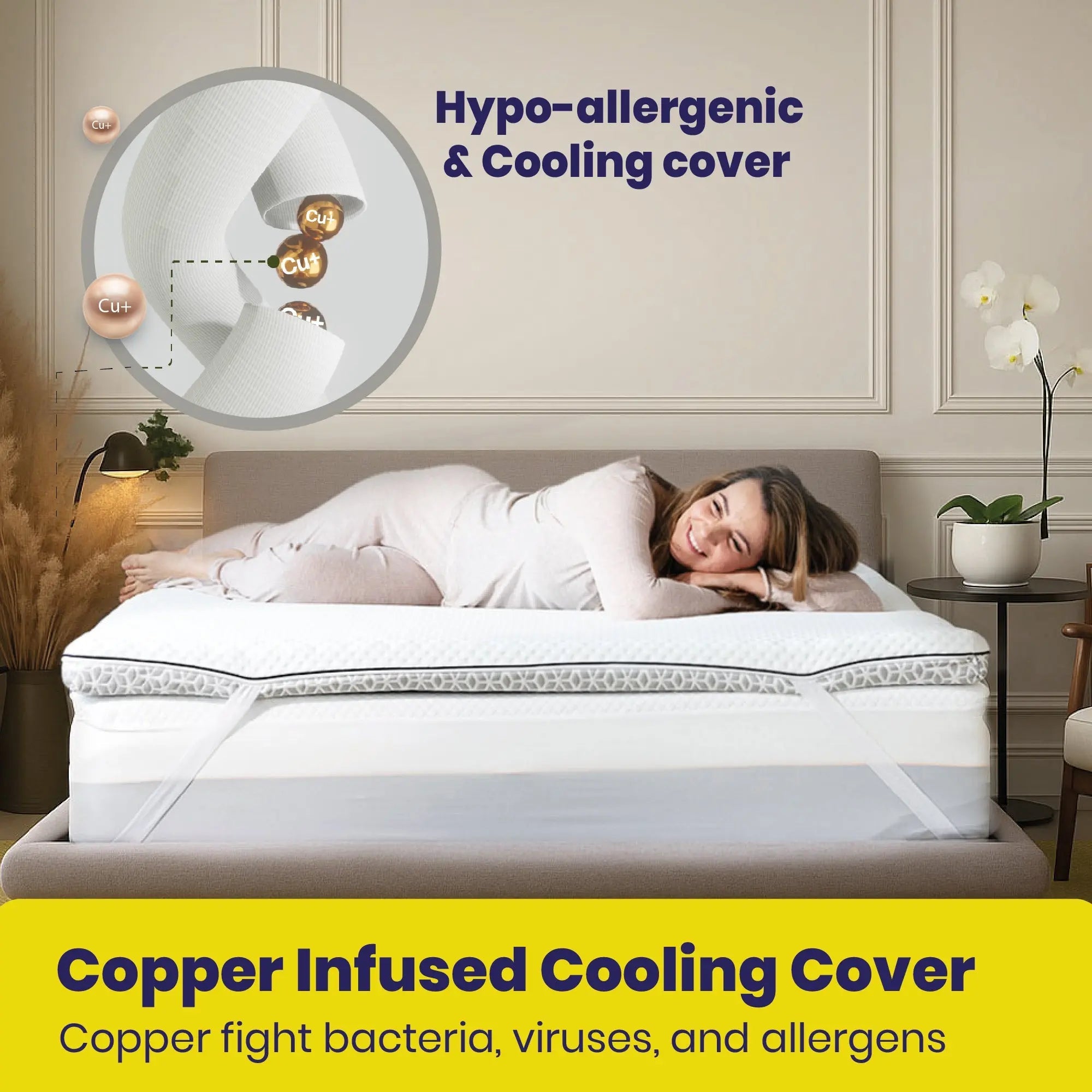 Brightr®  Titan 2 in 1 Mattress Firm Mattress Topper  - Medium/Firm