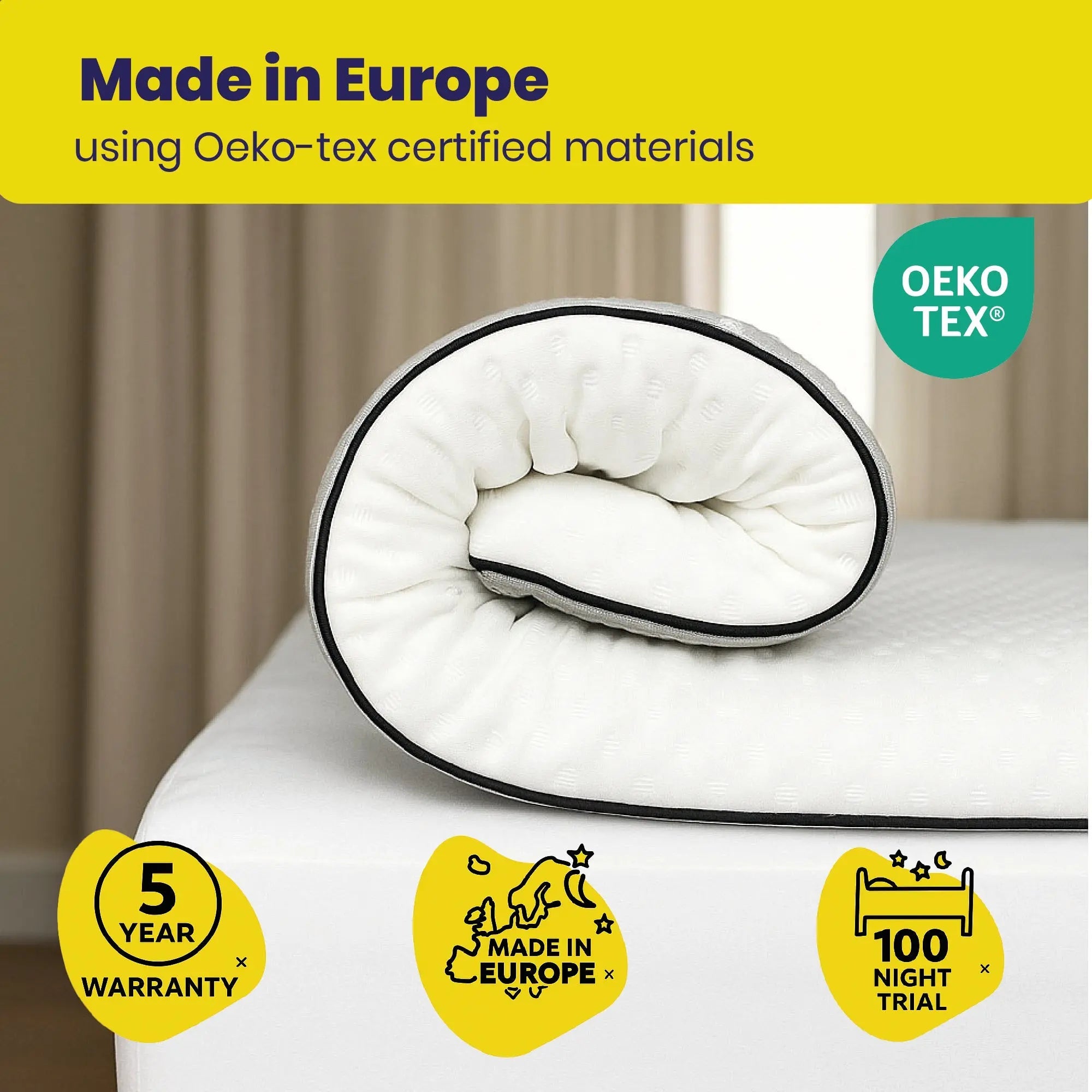 Brightr®  Titan 2 in 1 Mattress Firm Mattress Topper  - Medium/Firm