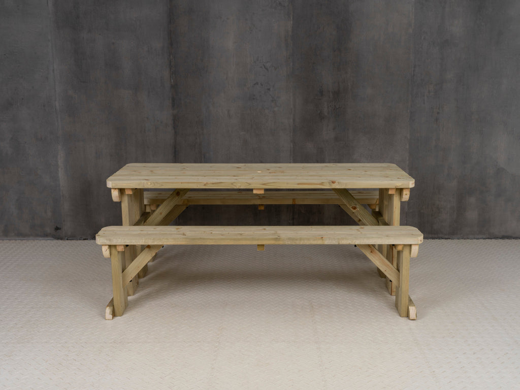 Aspen Rounded Picnic Table and Benches Set