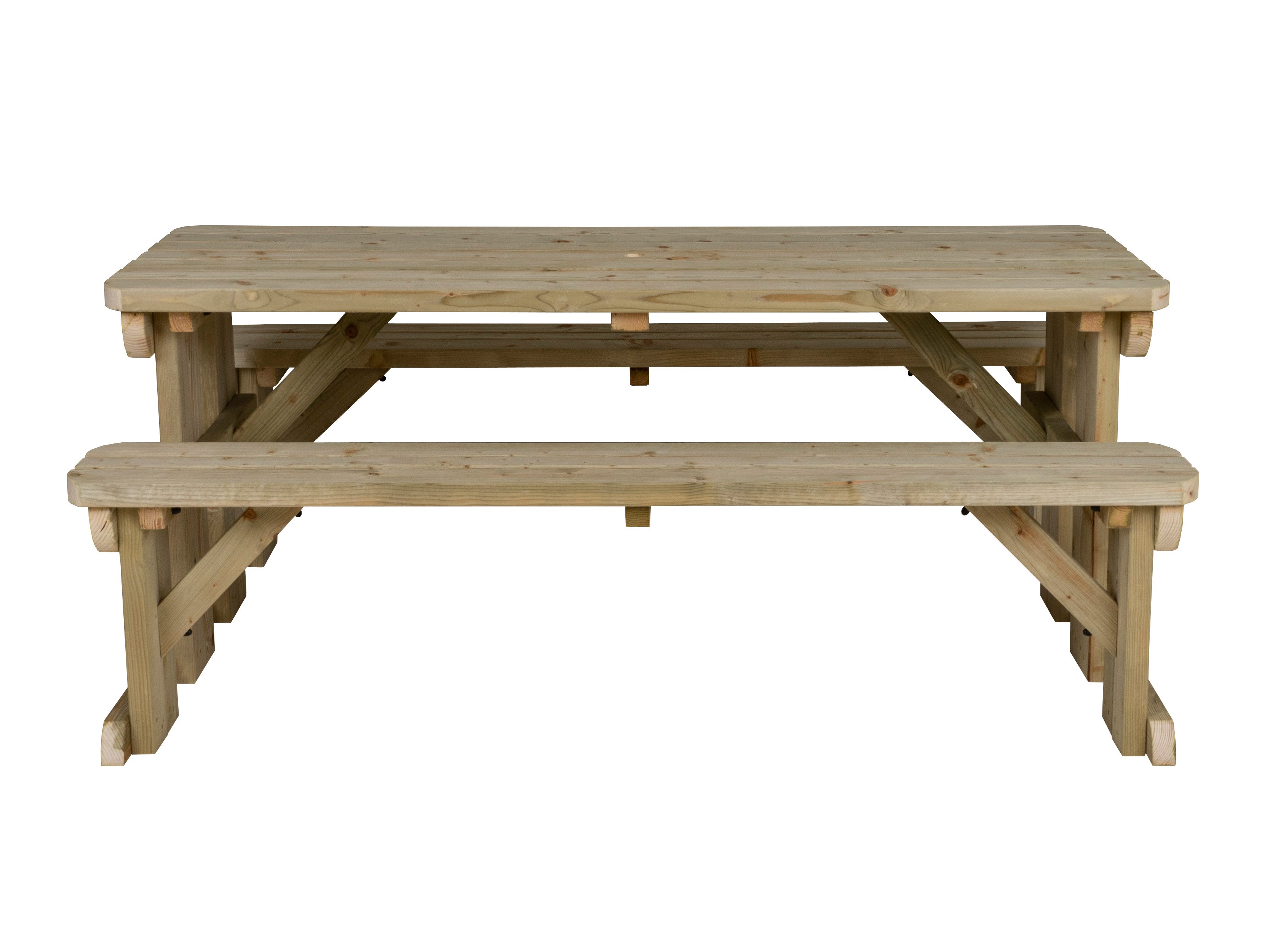 Aspen Rounded Picnic Table and Benches Set