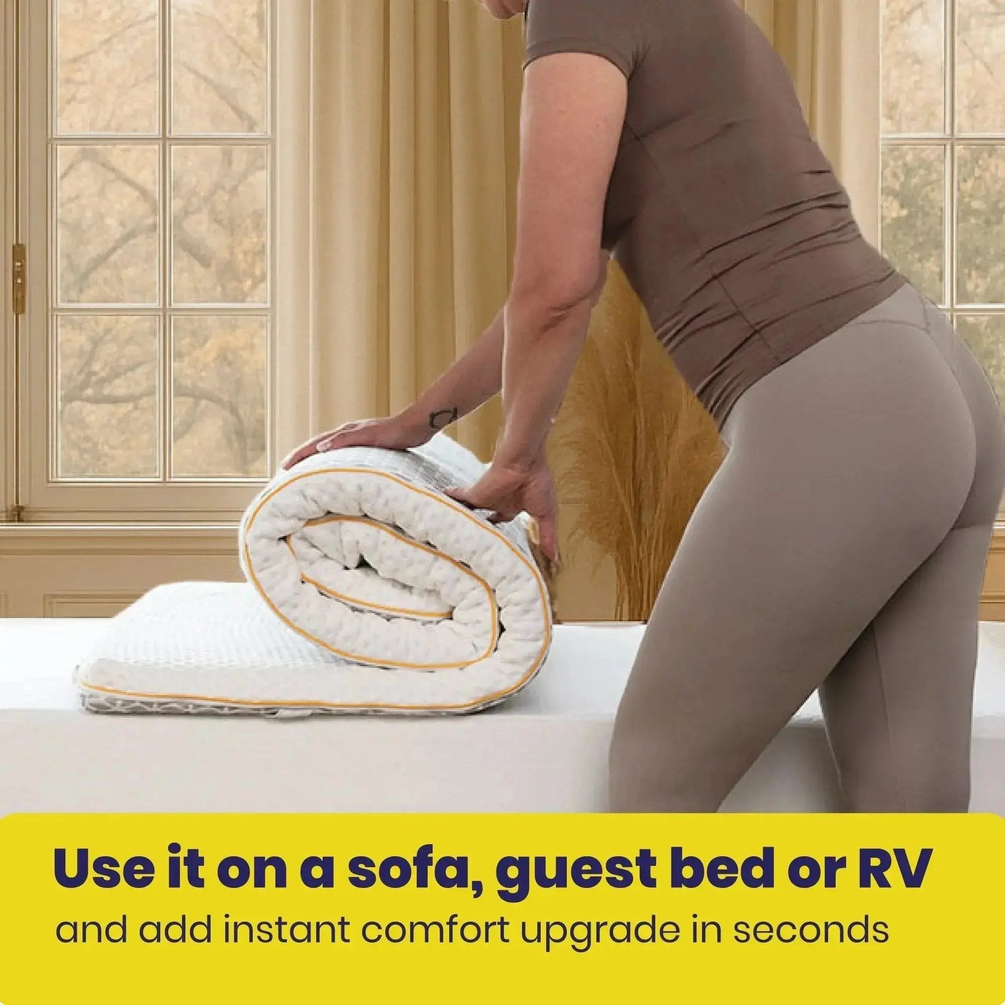 Brightr® Aurora 2 in 1 Best Memory Foam Mattress Topper Soft/Medium Firm