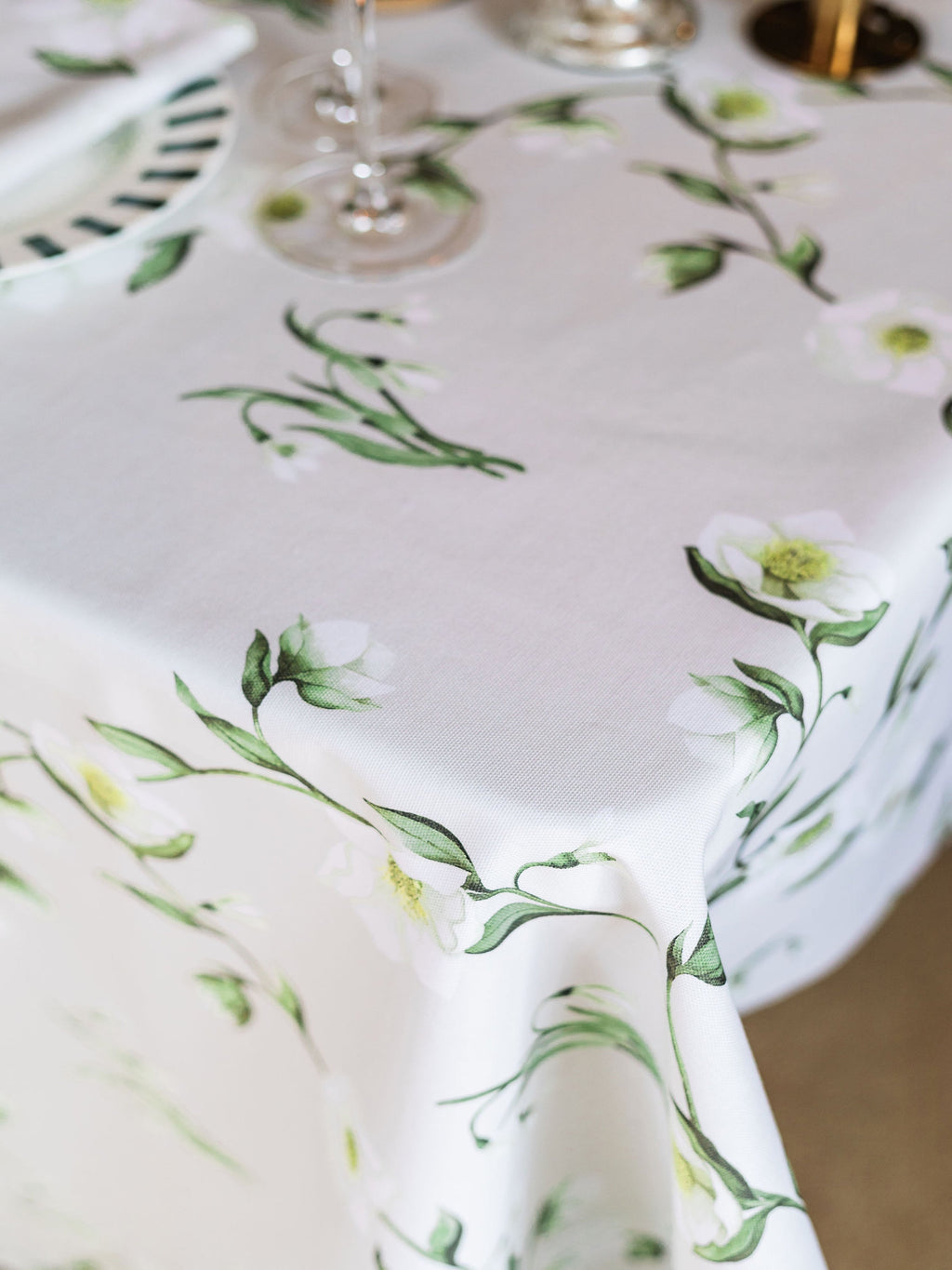 Snowdrop and Hellebore Tablecloth