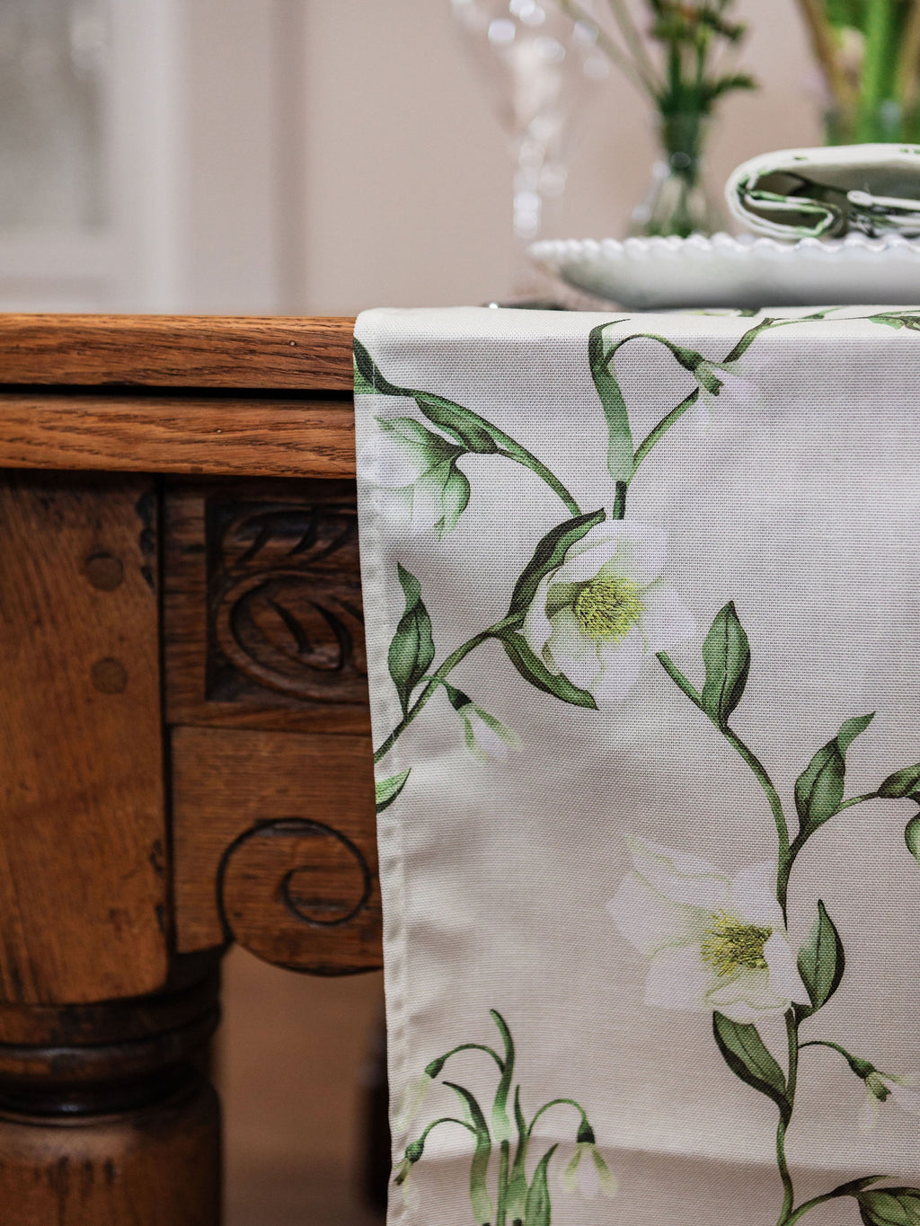 Snowdrop and Hellebore Table Runner