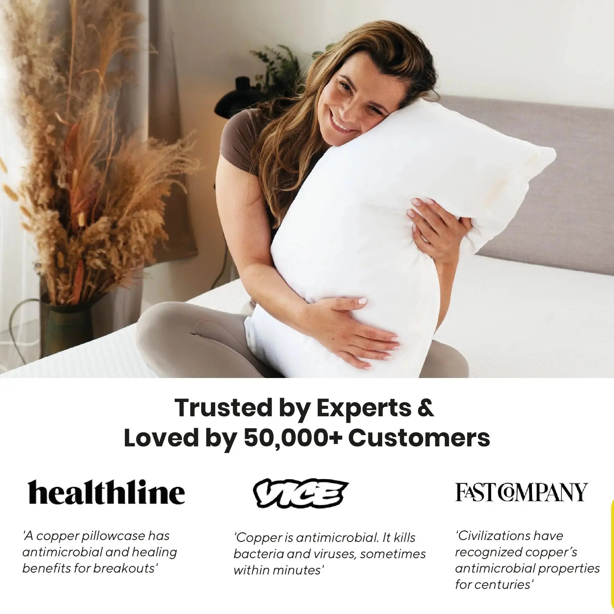 Brightr® Anti-Ageing Copper-Infused Eucalyptus Silk Pillowcase