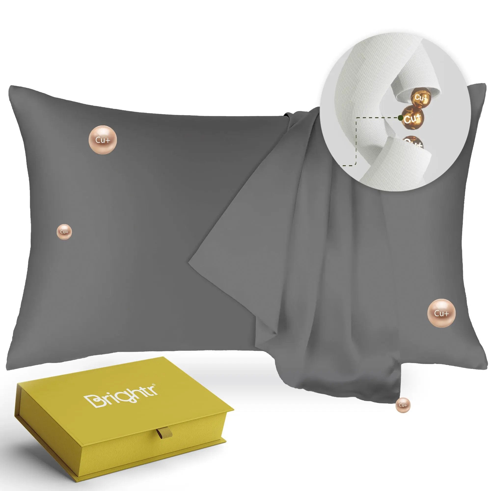 Brightr® Anti-Ageing Copper-Infused Eucalyptus Silk Pillowcase