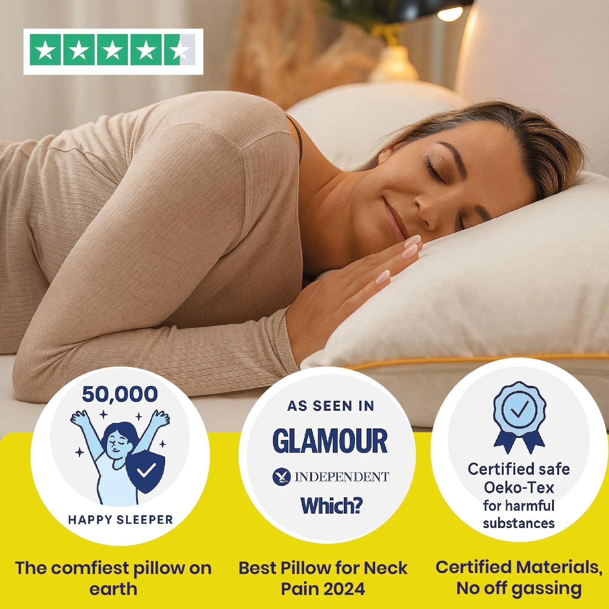 Brightr® Stella Hybrid Adjustable Pillow
