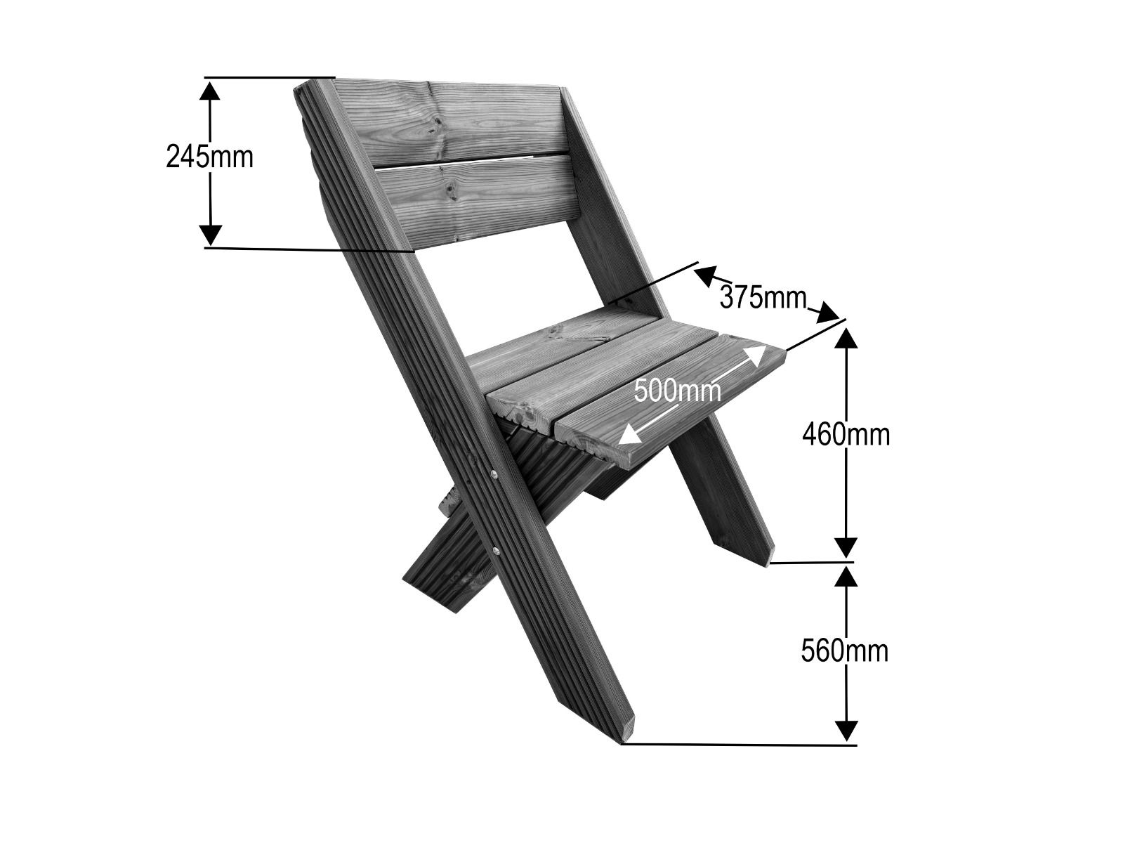 DeckFusion Wooden Garden Chair