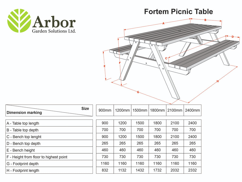 Fortem Pub Style Picnic Table and Benches Set - Rustic Finish