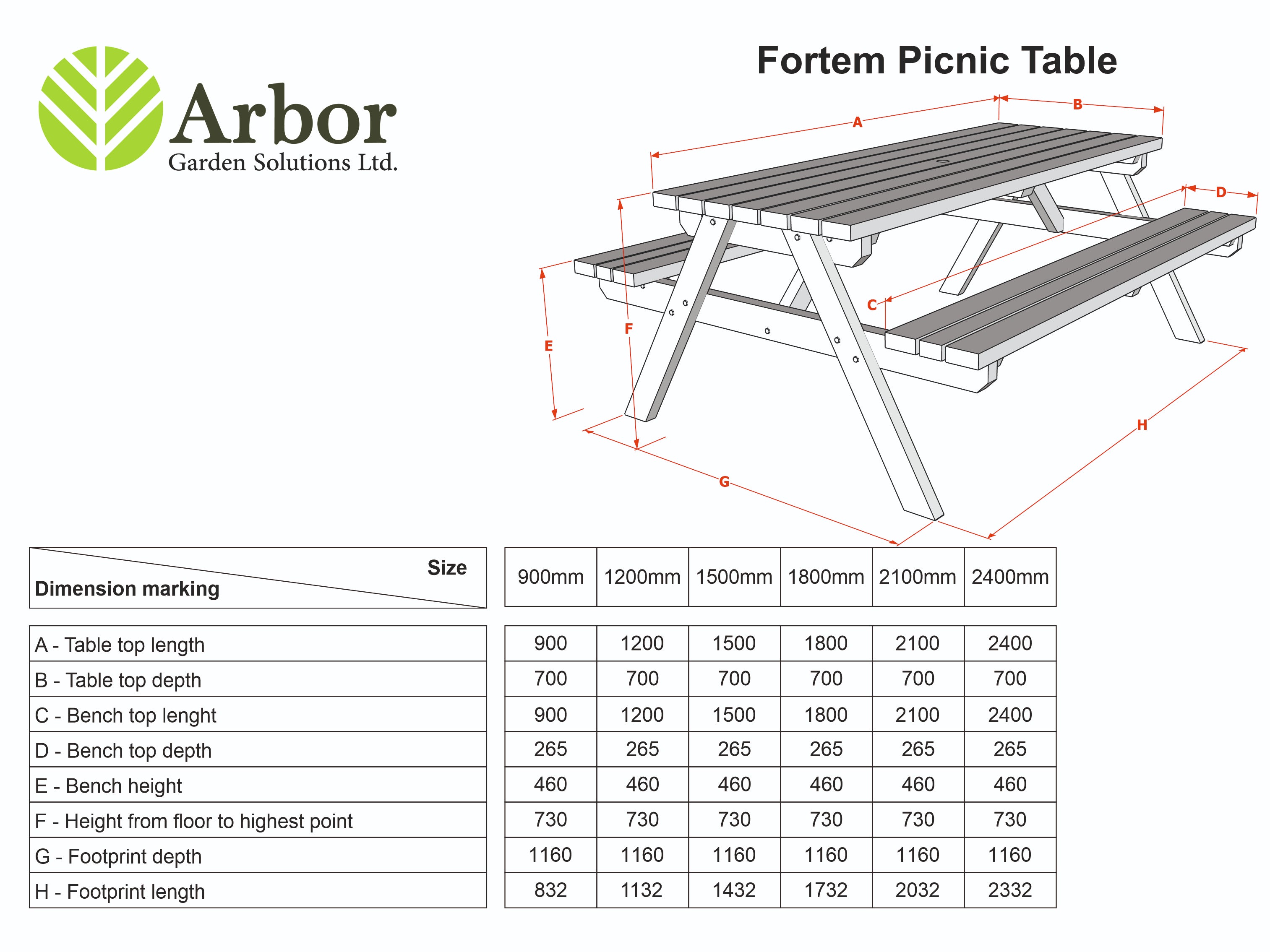 Fortem Pub Style Picnic Table and Benches Set - Rustic Finish