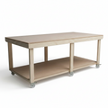 Wooden Workbench MDF Top Depth-4ft With Wheels