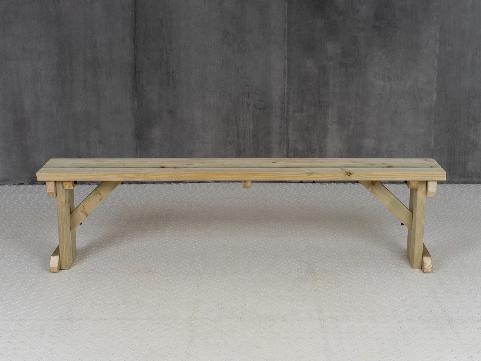 Hollies Wooden Garden Bench, Outdoor Fence Seat