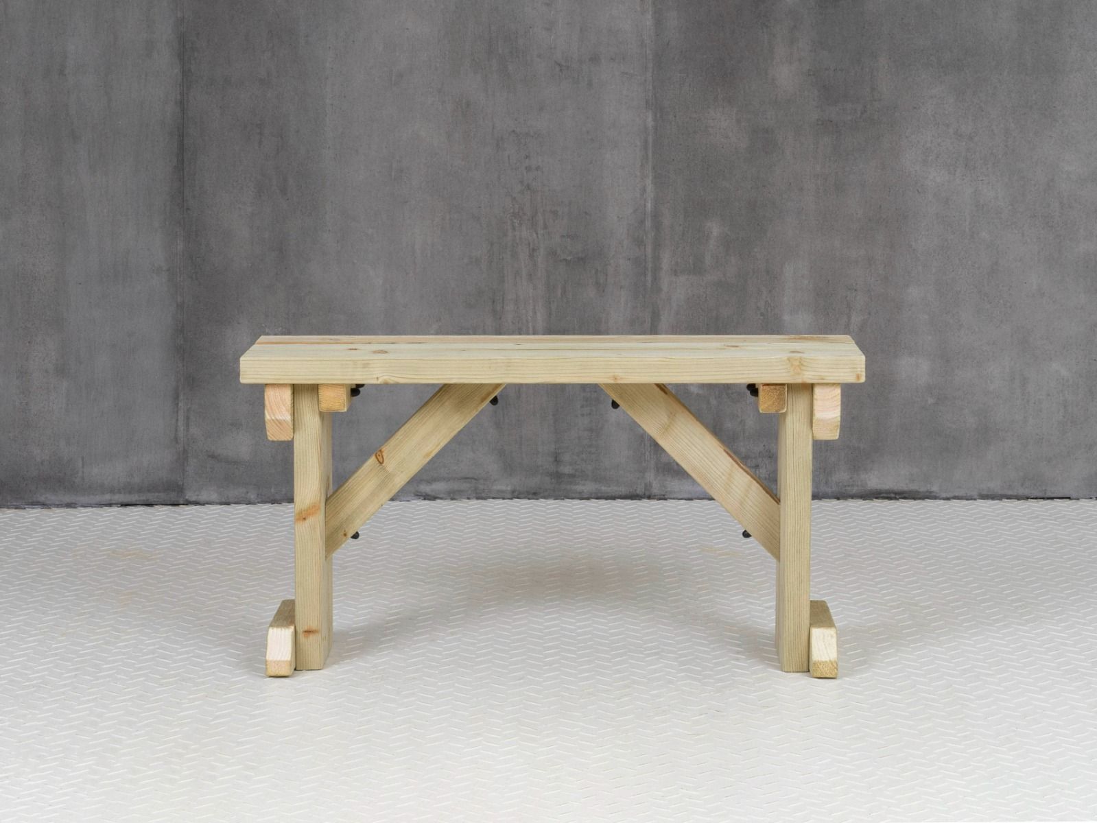 Hollies Wooden Garden Bench, Outdoor Fence Seat
