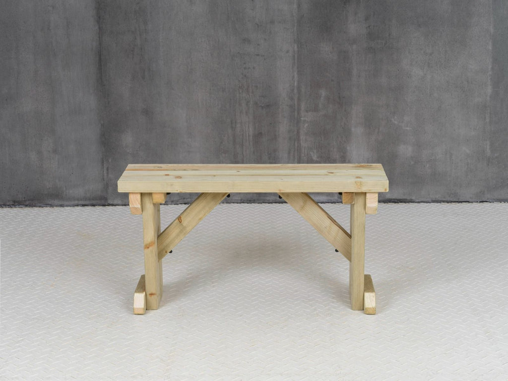 Hollies Wooden Garden Bench, Outdoor Fence Seat