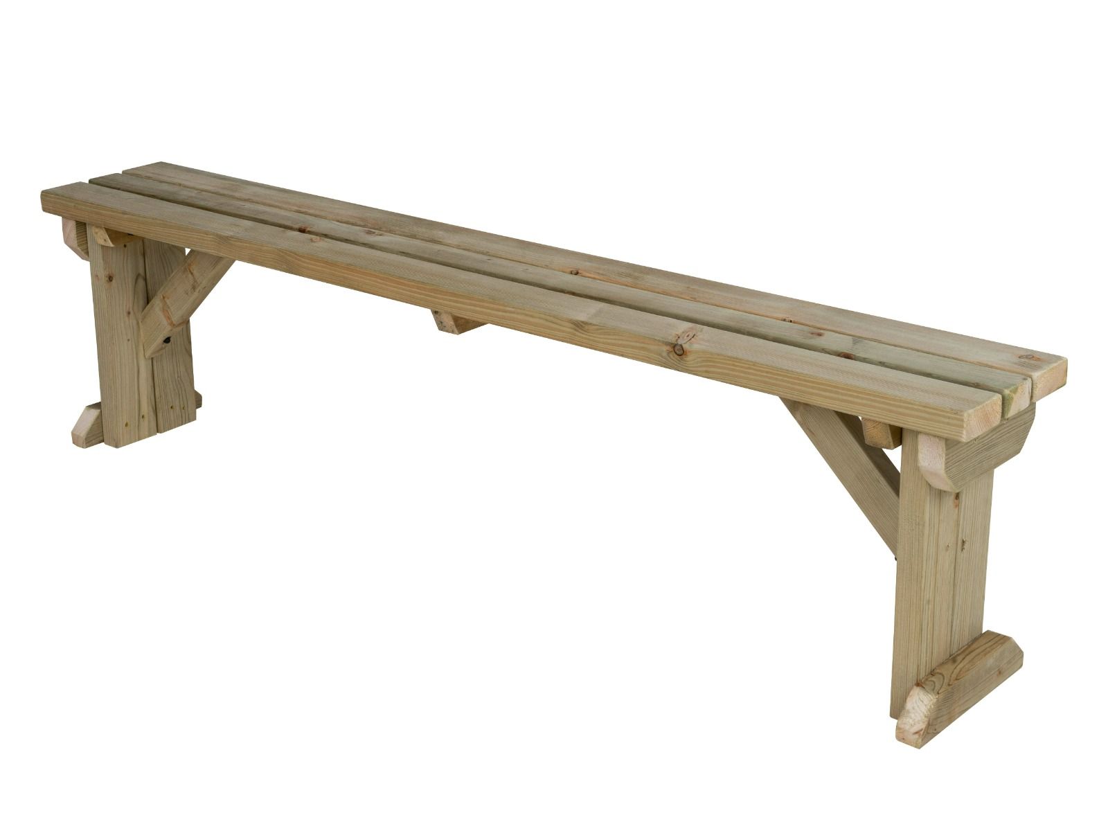 Hollies Wooden Garden Bench, Outdoor Fence Seat