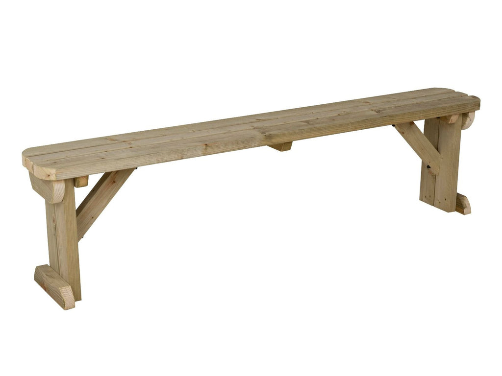 Hollies Wooden Garden Rounded Bench, Outdoor Fence Seat