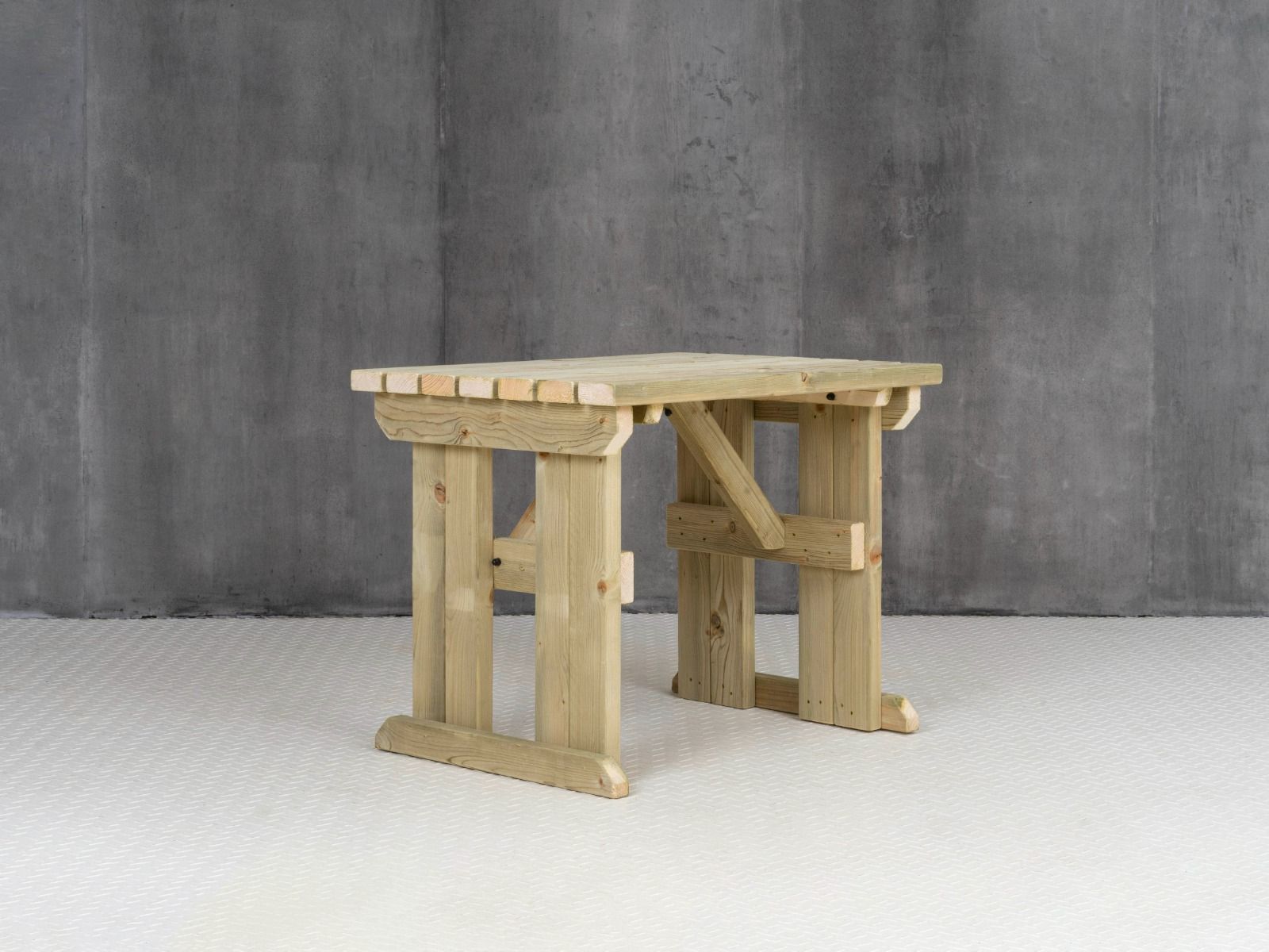 Hollies Wooden Garden Table, Outdoor Picnic Dining Desk