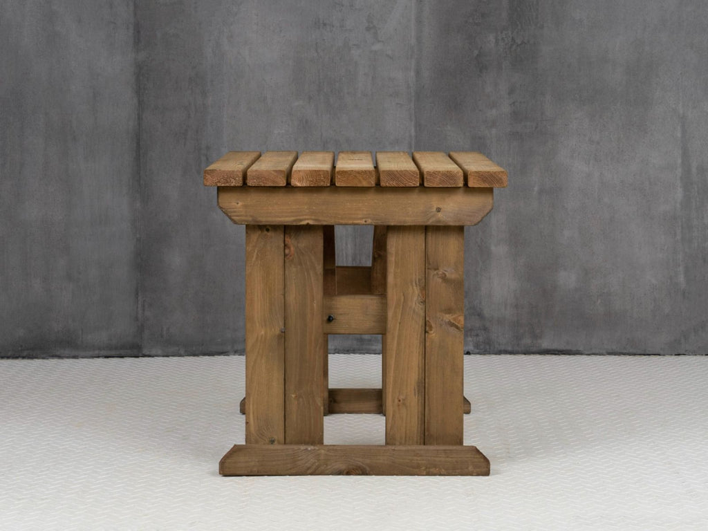 Hollies Wooden Garden Table, Outdoor Picnic Dining Desk - Rustic Finish