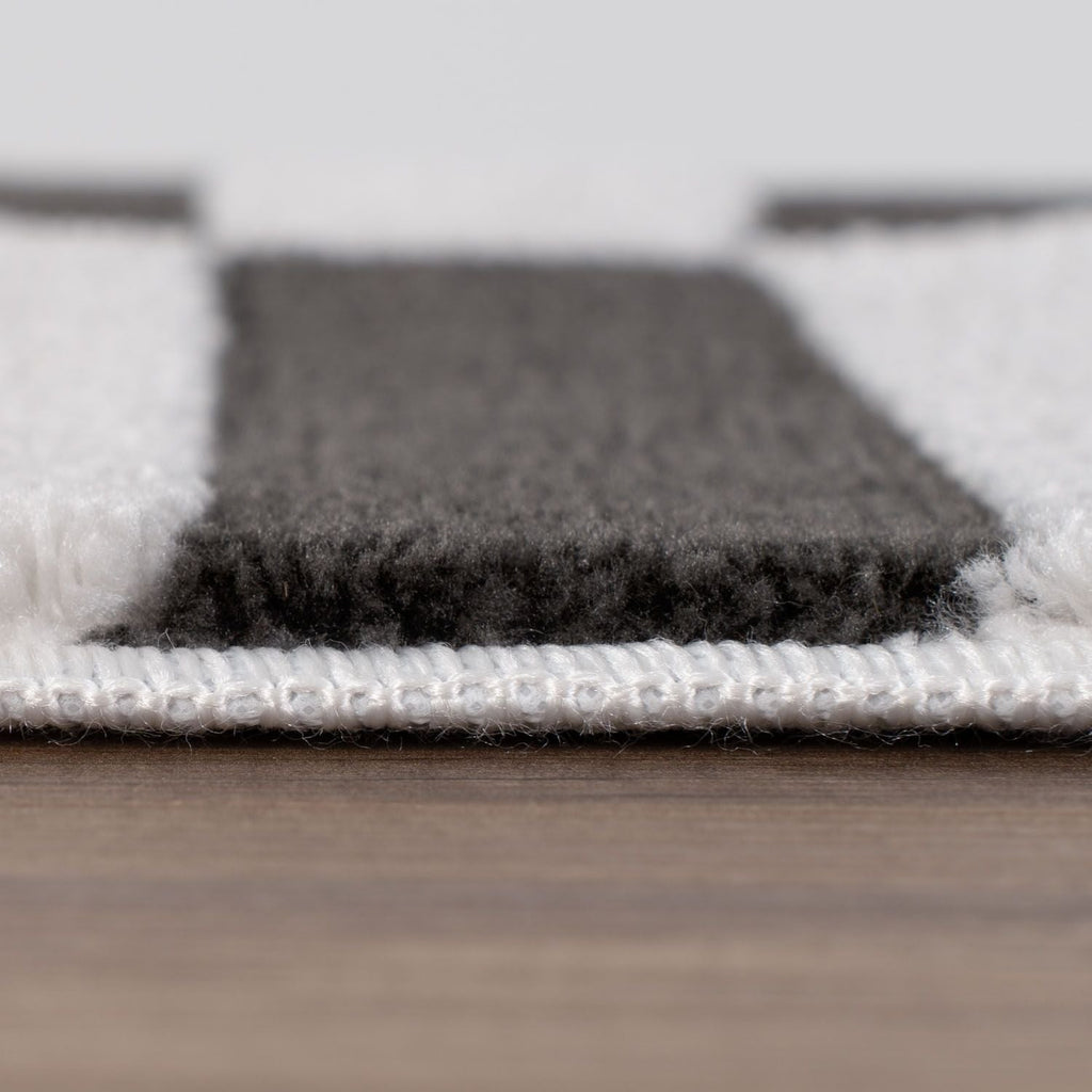 Loft Striped Dark Grey Rug