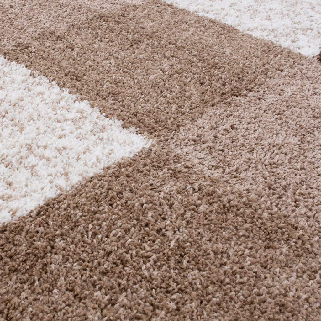 Myshaggy Geometric Brown Rug