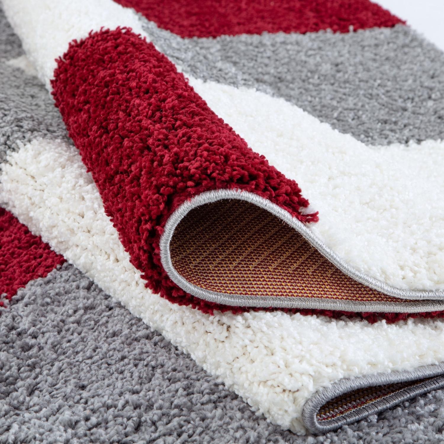 Myshaggy Geometric Red Rug